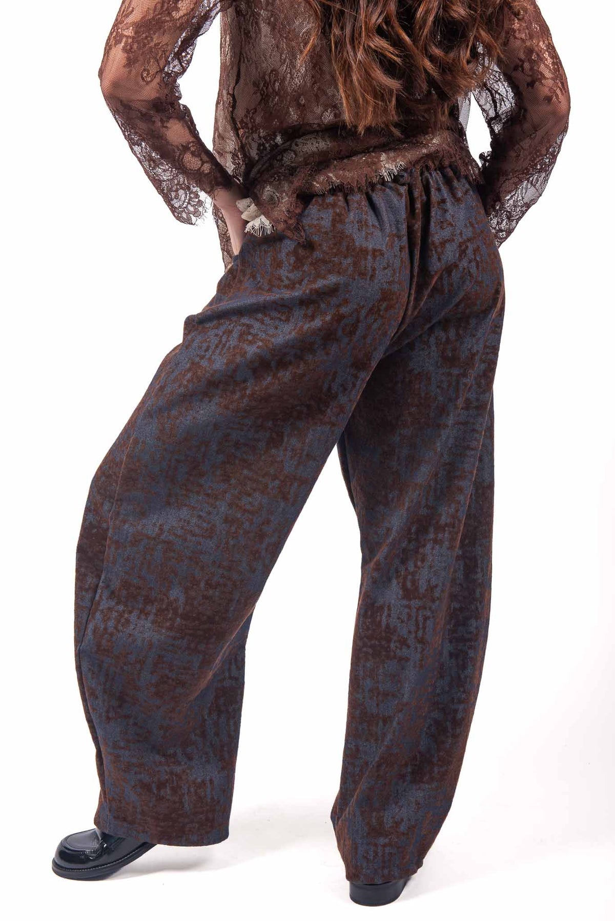 Pantaloni Jacquard Floreale con Pareo donna Miss love - 3