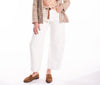Pantaloni Wide Leg Denim Bianco con Cintura donna Tensione in - 1