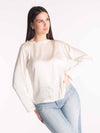 Blusa Effetto Satinato Panna donna Tensione in - 1