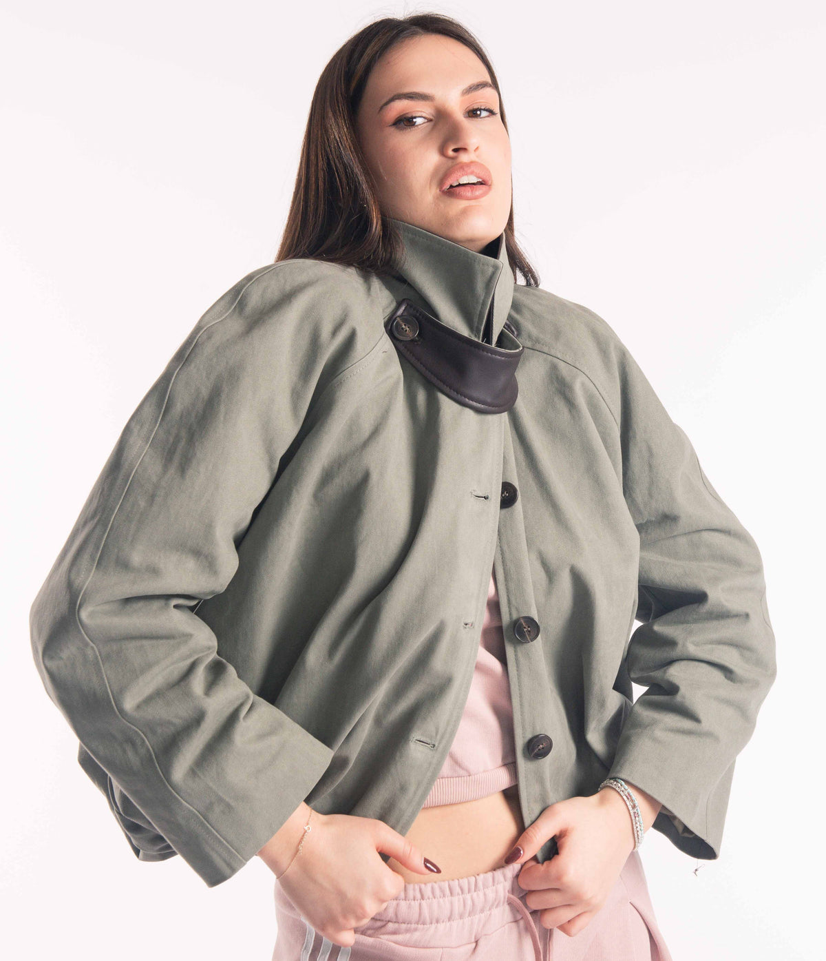 Bomber Oversize Salvia donna Tensione in - 1