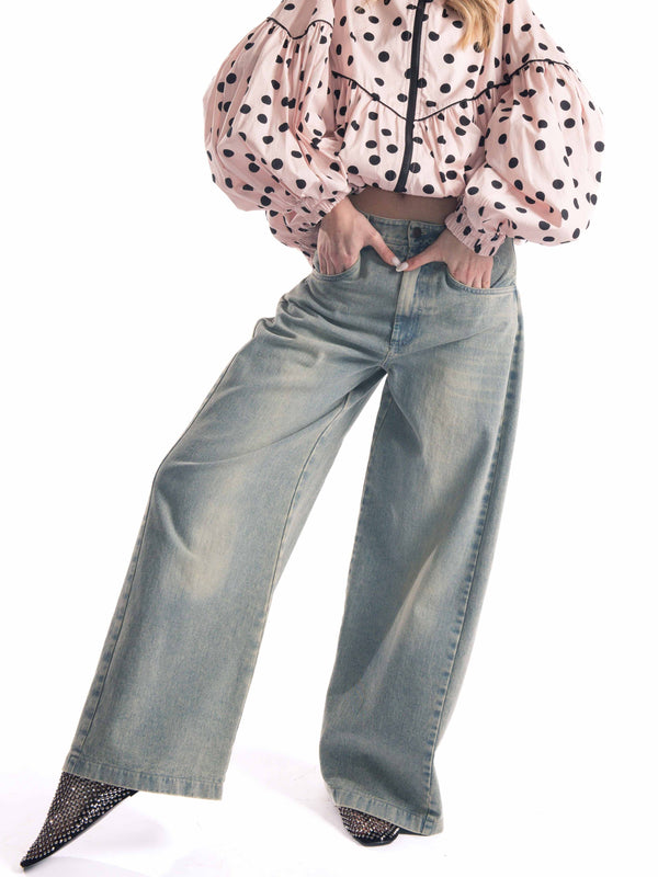Jeans Wide Leg da donna Tensione in