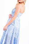 Abito Lungo Bustier Stampa Bandana donna Maryley - 4