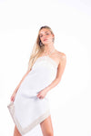 Abito Corto Halter in Cupro Bicolor donna Maryley - 3