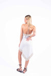 Abito Corto Halter in Cupro Bicolor donna Maryley - 5