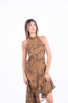 Abito Halter Asimmetrico Stampa Paisley donna Maryley - 2