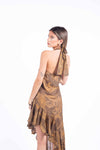 Abito Halter Asimmetrico Stampa Paisley donna Maryley - 4