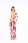 Pantalone Wide Leg con stampa geometrica donna Maryley - 2