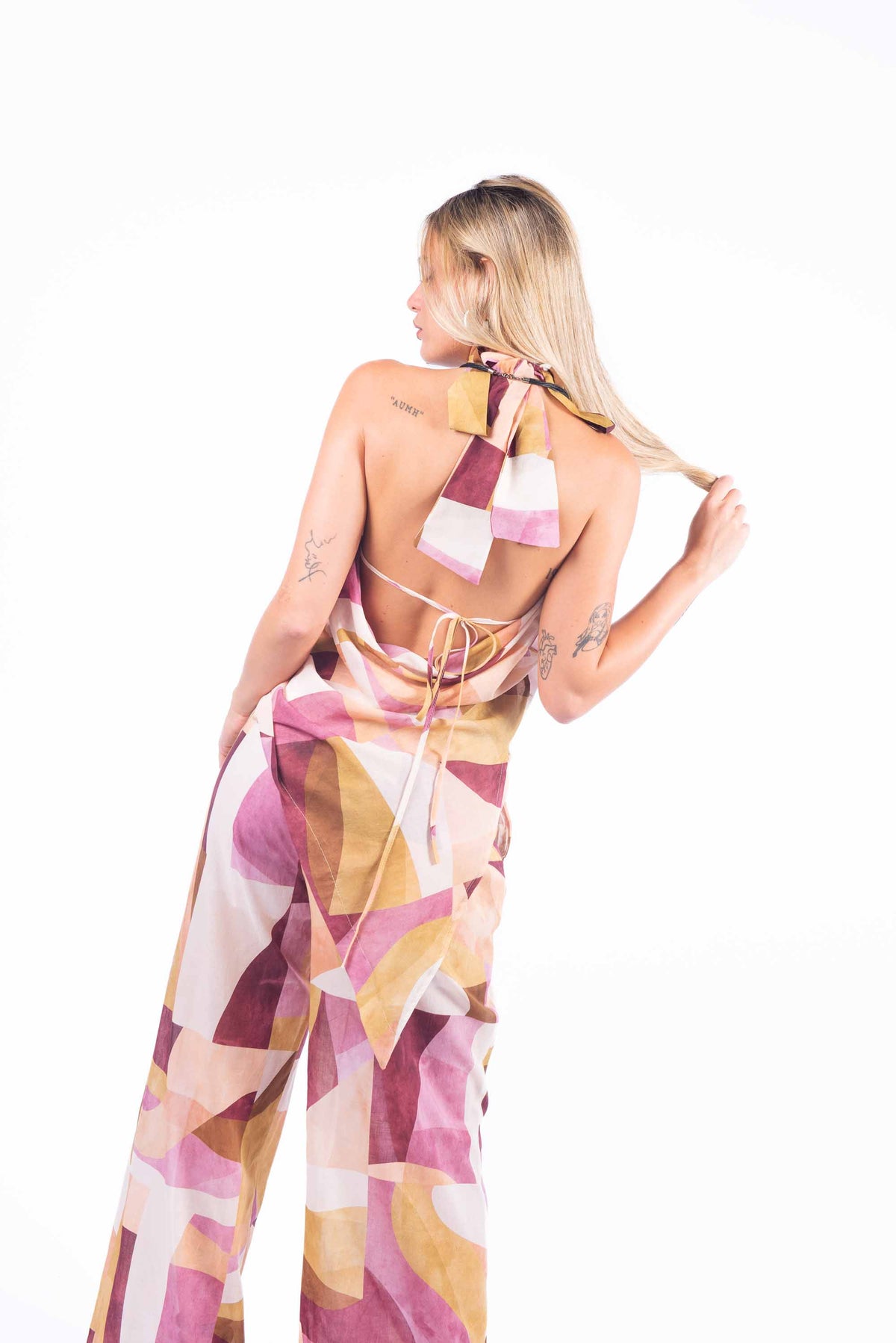Top Halter con stampa geometrica donna Maryley - 5