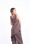 Pantalone Wide Leg in Cupro donna Maryley - 3