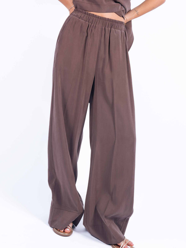 Pantalone Wide Leg in Cupro da donna Maryley