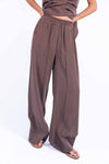 Pantalone Wide Leg in Cupro donna Maryley - 1