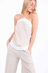 Top Halter Bicolor in cupro donna Maryley - 1