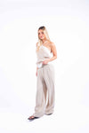 Pantalone Wide Leg in Cupro donna Maryley - 4