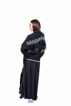 Bomber Tricot Nero con Frange donna Tensione in - 4