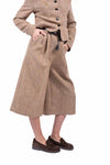 Bermuda in Tweed Cammello con Cintura donna Maryley - 3