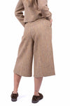 Bermuda in Tweed Cammello con Cintura donna Maryley - 2