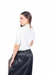 T-Shirt Bianca con Colletto di Perle donna Maryley - 2