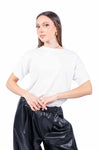 T-Shirt Bianca con Colletto di Perle donna Maryley - 1