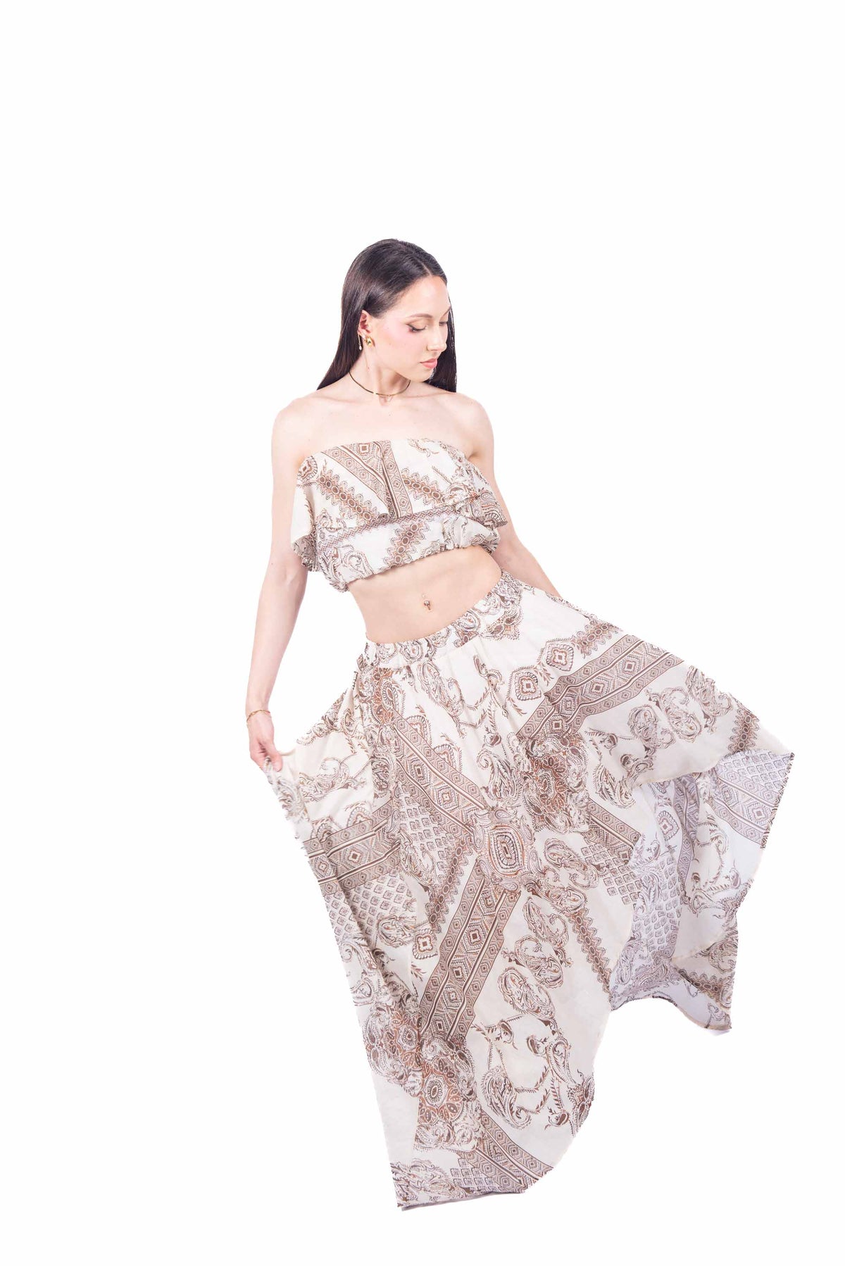 Gonna Asimmetrica Stampa Paisley donna Maryley - 2