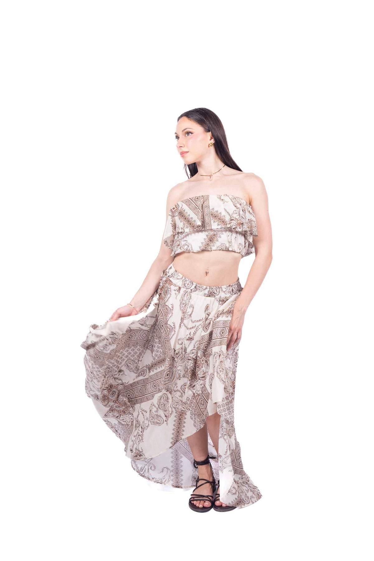 Top a Fascia Stampa Paisley donna Maryley - 4