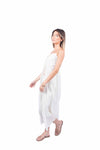 Abito Lungo con Dettaglio Arricciato Panna donna Maryley - 4
