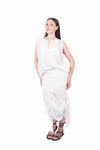 Gonna Midi con Arricciature Panna donna Maryley - 2