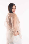 Camicia Semitrasparente Sabbia donna Tensione in - 2