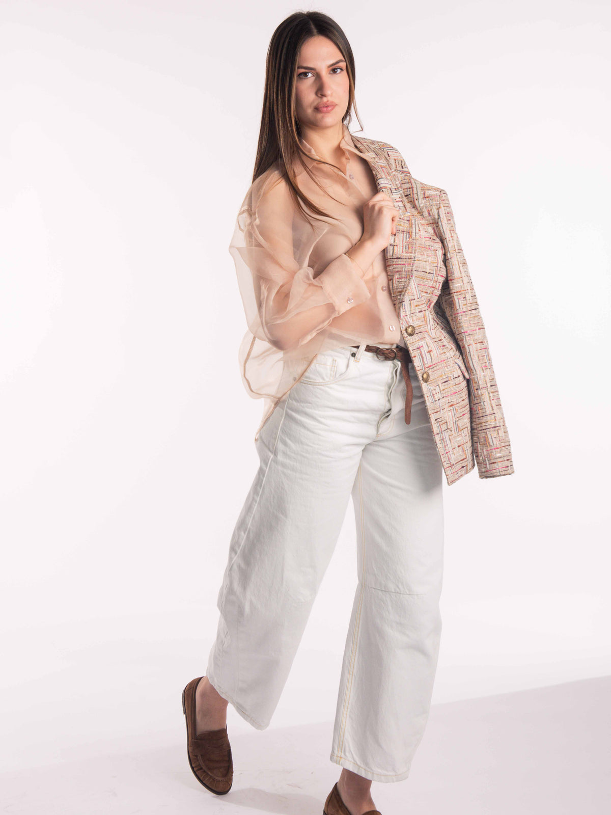 Blazer in Tweed Fantasia donna Tensione in - 5