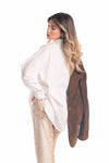 Camicia Bianca con Taschino Effetto Pelle donna Tensione in - 4