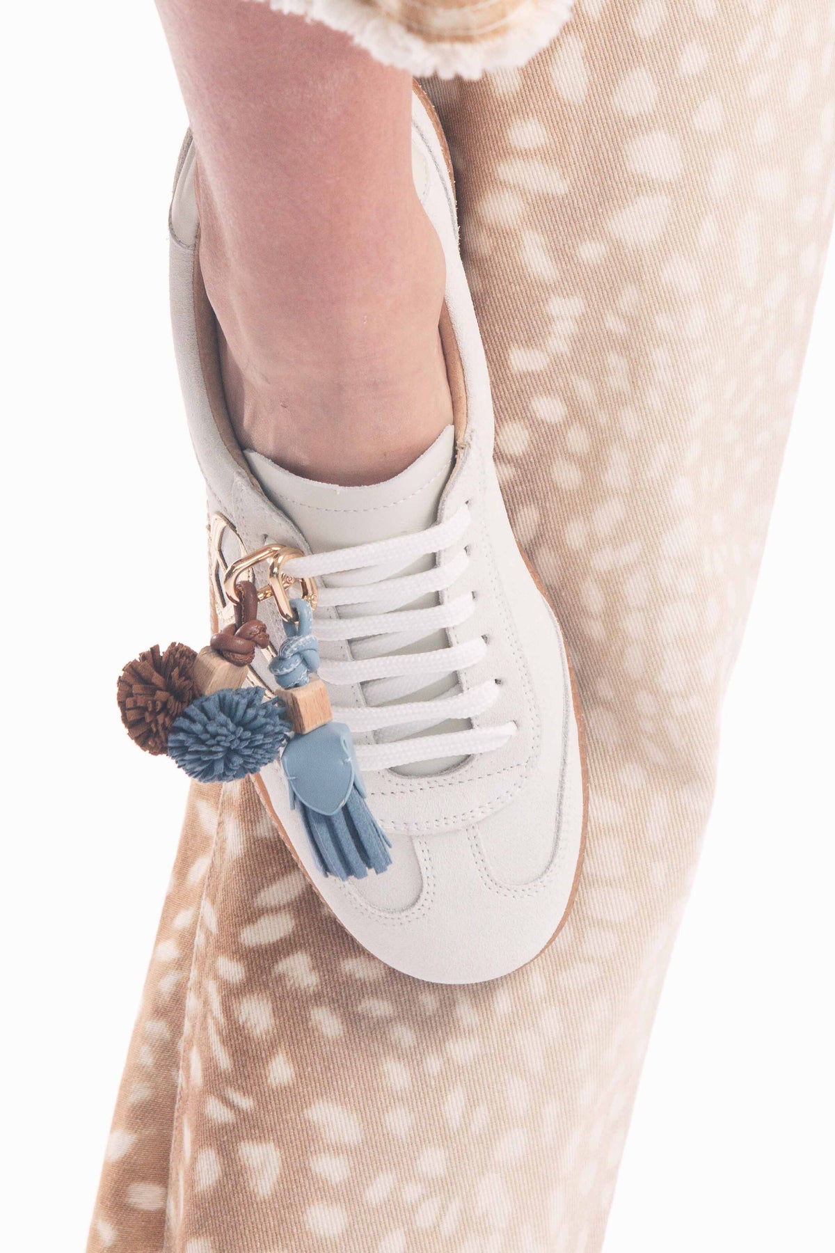 Sneaker Camoscio Bianco con Accessorio donna Ovye - 2