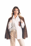 Blazer Crosta Marrone donna Tensione in - 4