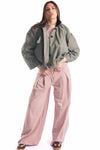 Bomber Oversize Salvia donna Tensione in - 2