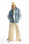 Giubbino Denim Combinato donna Miss love - 3
