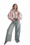 Bomber Oversize a Pois Rosa donna Tensione in - 3