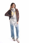 Giacca Scamosciata con Trafori Marrone donna Miss love - 2