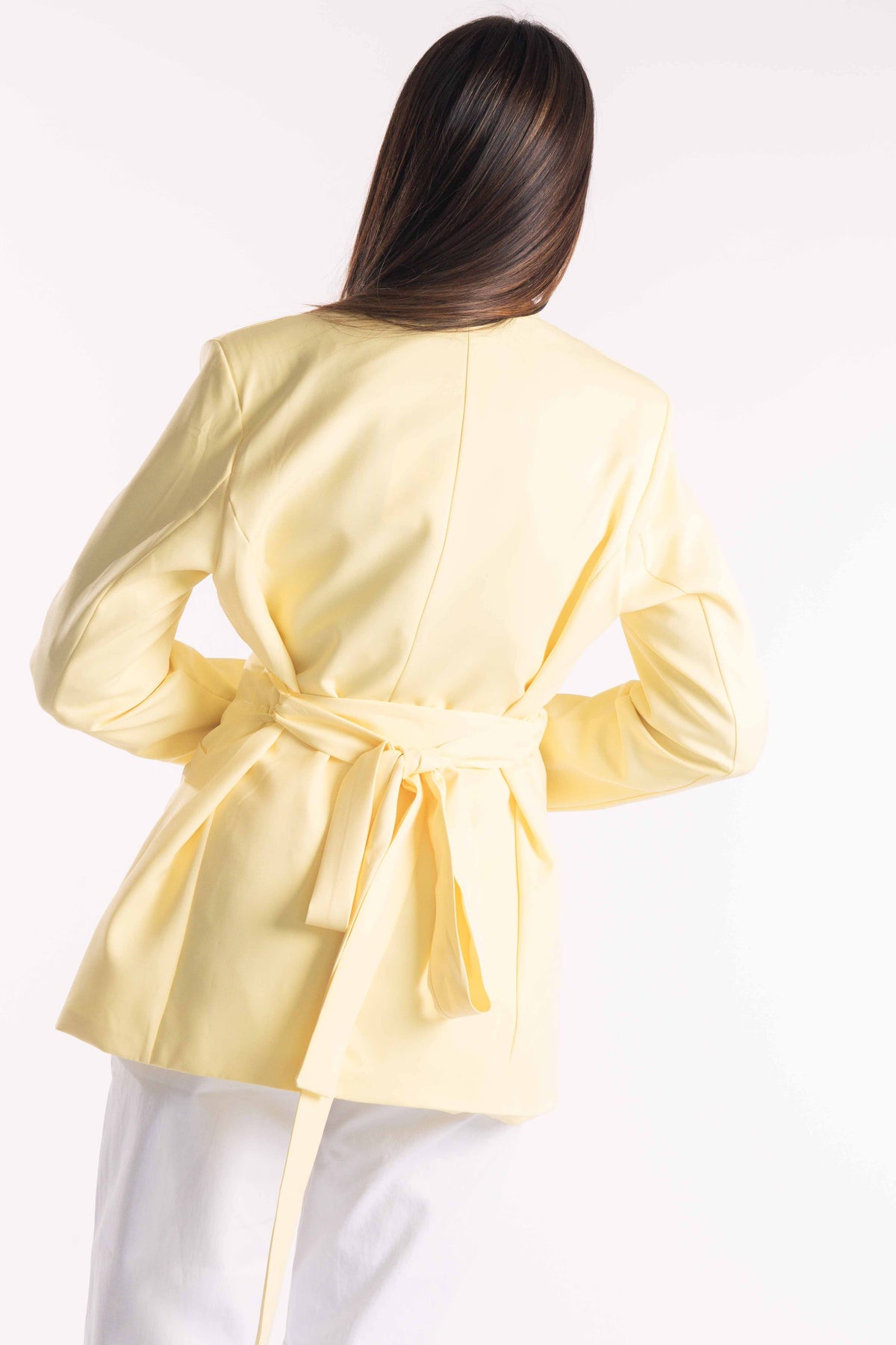 Blazer Giallo con Cintura donna Miss love - 3