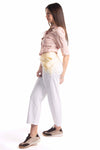 Pantaloni in Cotone Bianco donna Miss love - 4