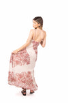 Abito Lungo con Stampa Ornamentale donna Tensione in - 2