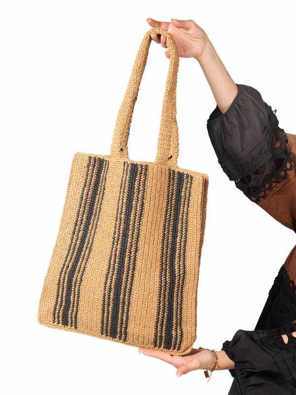 Shopper in Rafia Intrecciata da donna Miss love