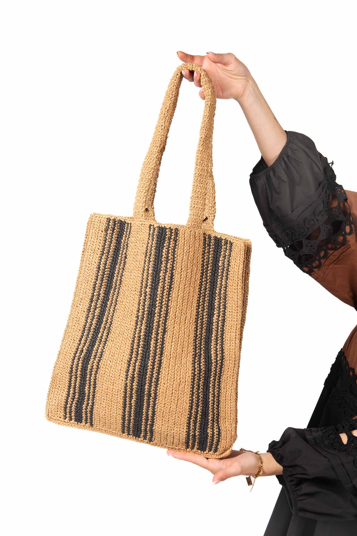 Shopper in Rafia Intrecciata donna Miss love - 1