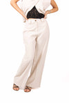 Pantaloni Wide Leg Avorio donna Tensione in - 4