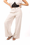 Pantaloni Wide Leg Avorio donna Tensione in - 1