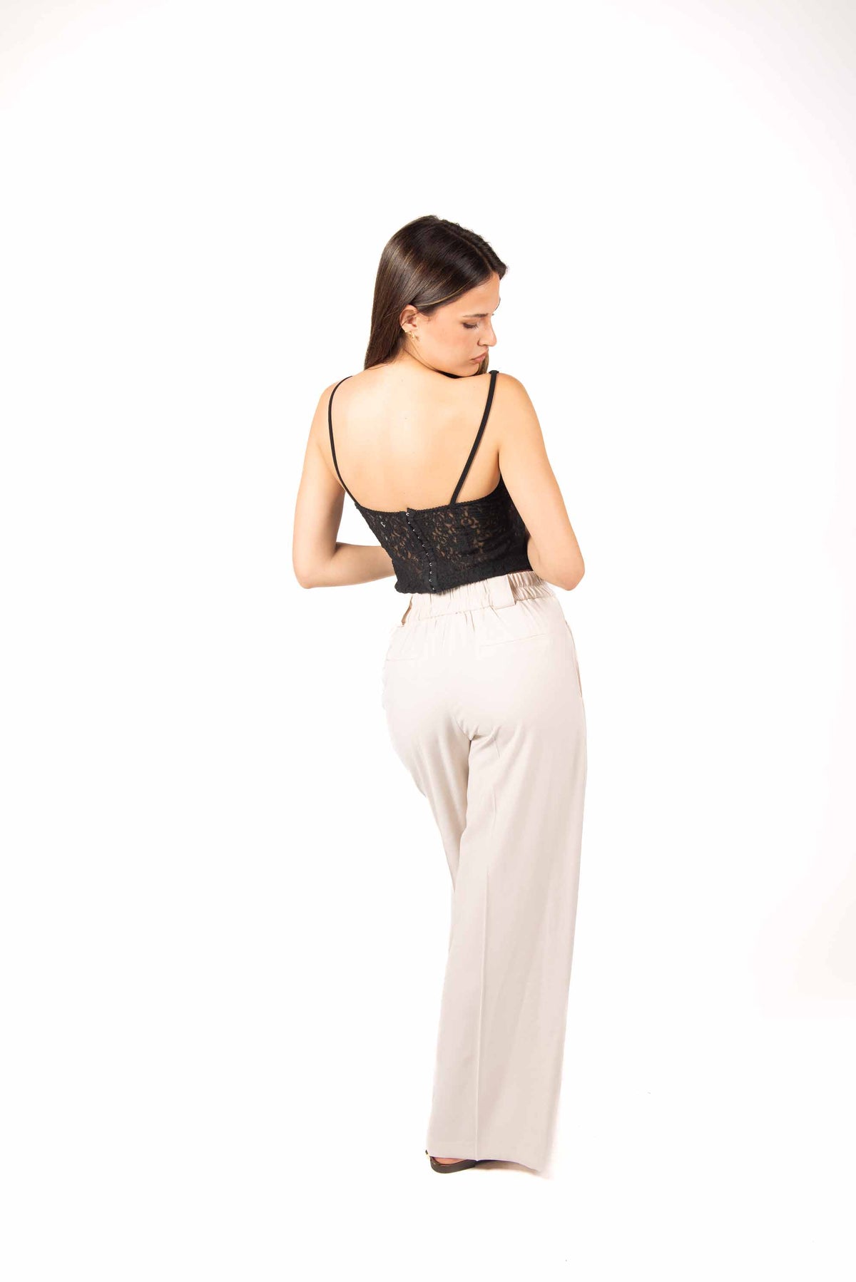 Corsetto in Pizzo Nero donna Tensione in - 4