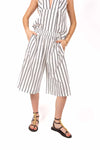 Bermuda a Righe Bianco/Nero donna Tensione in - 1
