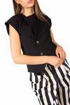 Gilet Strutturato Nero donna Tensione in - 2