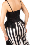 Corsetto Nero con Pizzo e Volant donna Tensione in - 3