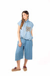 Bermuda Effetto Denim donna Tensione in - 6