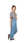 T-Shirt a Righe Panna/Blu donna Tensione in - 6