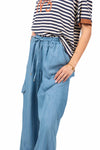 Pantaloni Ampi Effetto Denim donna Tensione in - 2