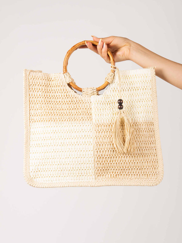 Borsa Intrecciata in Rafia da donna Miss love